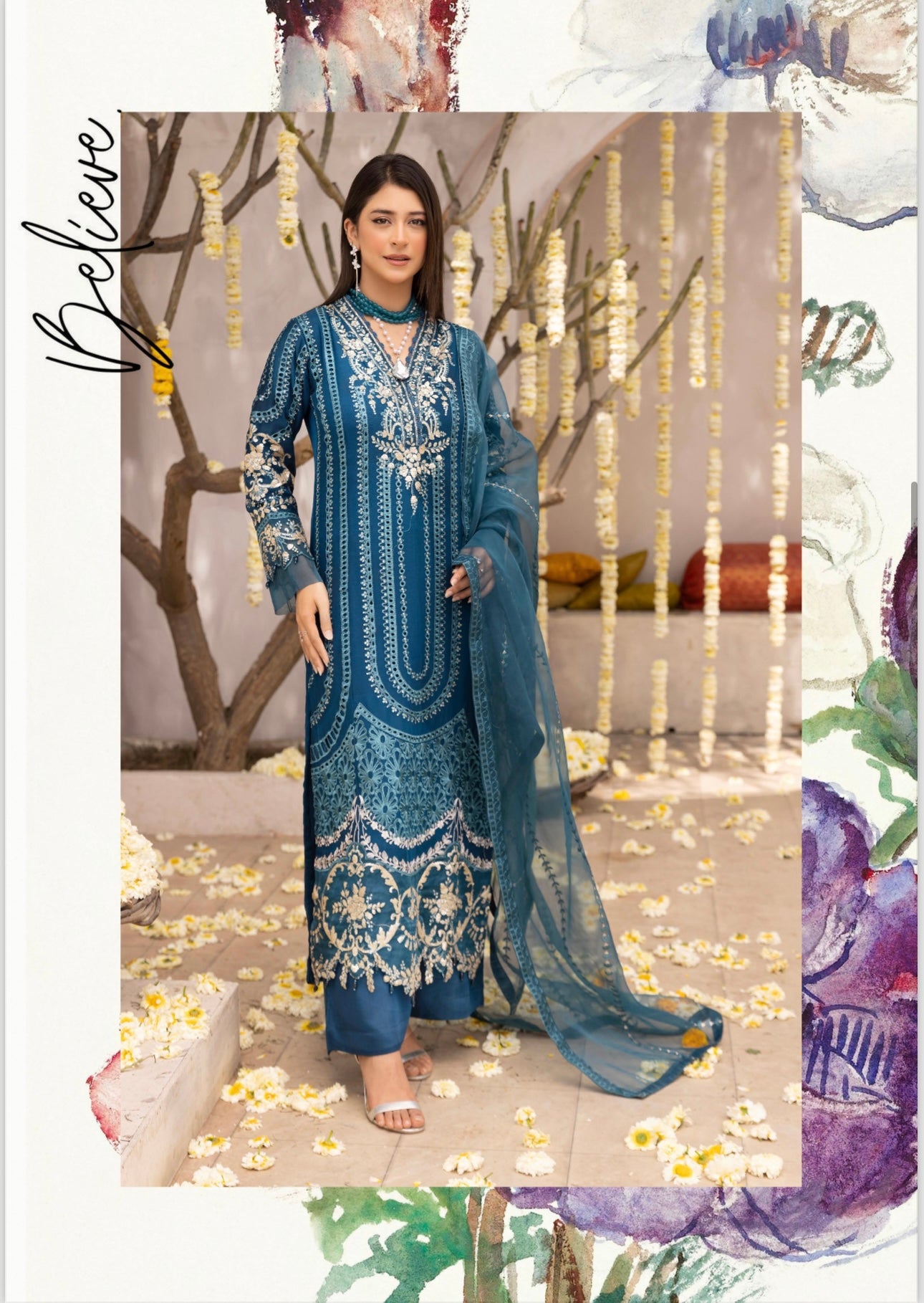 Simrans 3 piece lux wedding wear_100180 Pakistani ladies suit B131