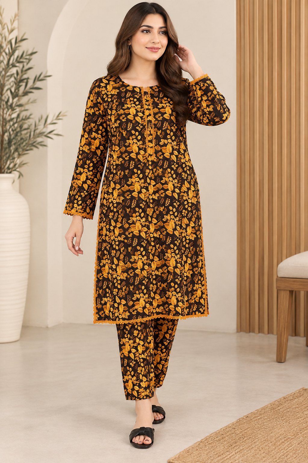 BRIT-GL 2 piece linen casual wear collection dress B773