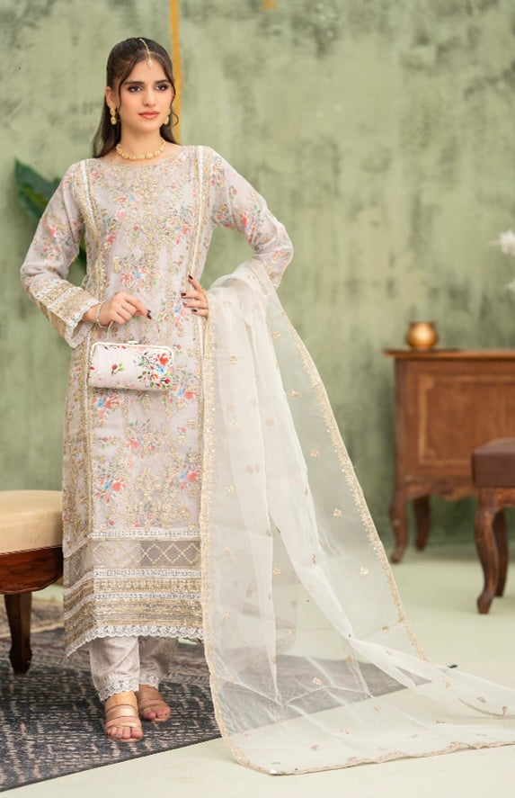 Brit 3 piece luxury organza_81042 Pakistani ladies suit B235