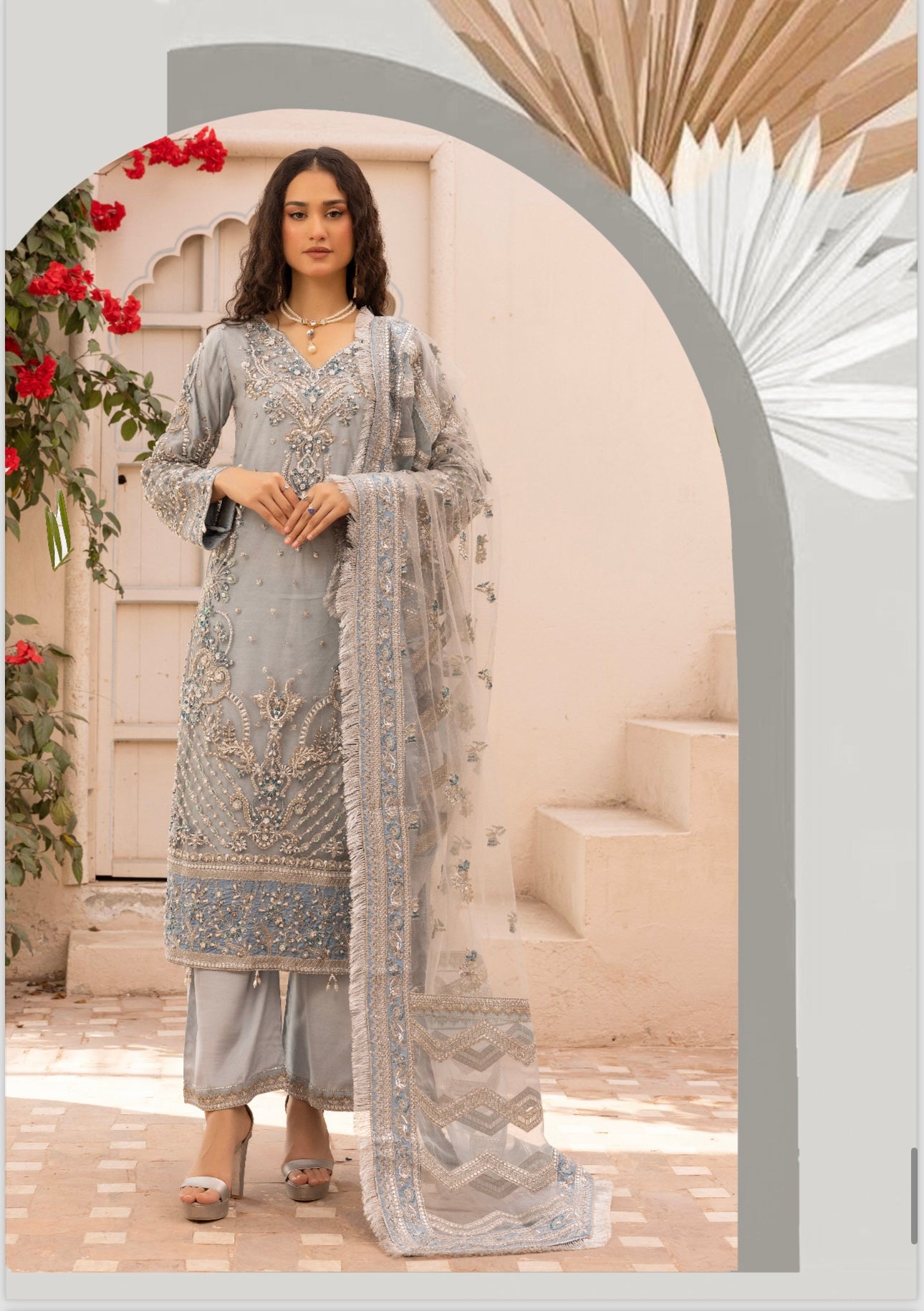 Simrans 3 piece lux wedding wear_100188 Pakistani ladies suit B132