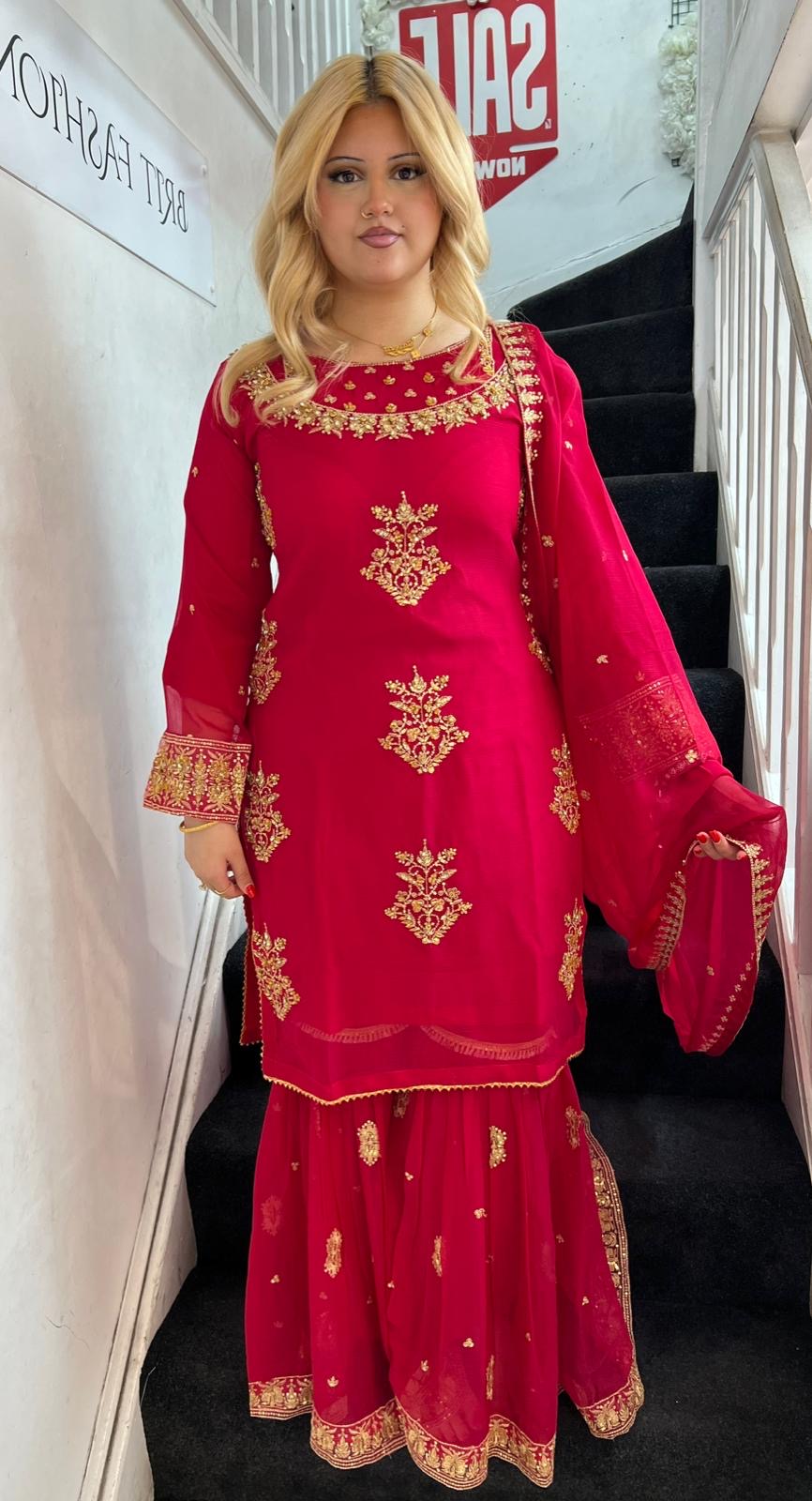Brit 3 piece luxury chiffon_81042 Pakistani ladies suit B244