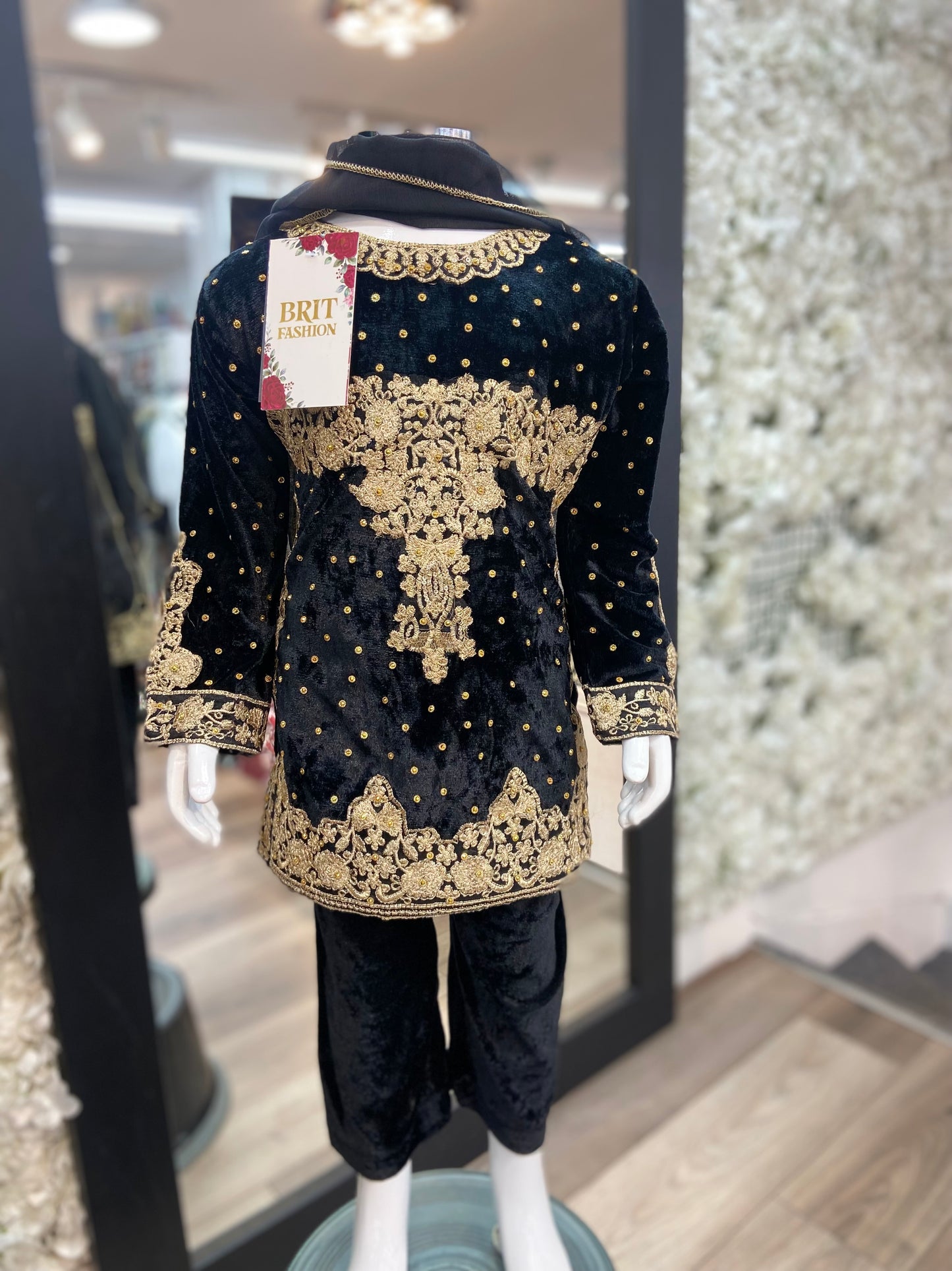 Brit Valvet 3 piece _4091 ladies and kids Black B5