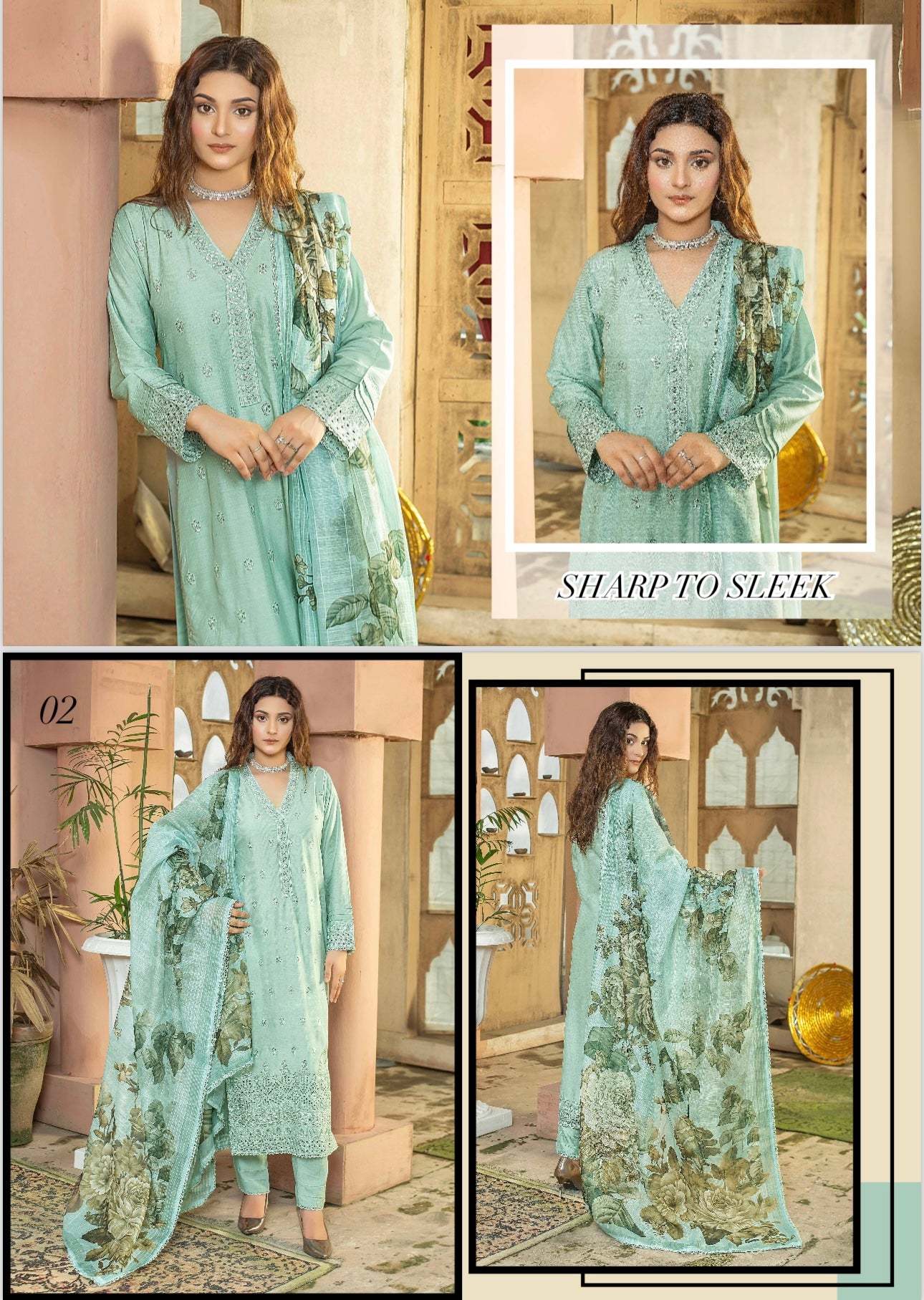 Riwaet 3 piece luxury linen_81042 Pakistani ladies suit B225