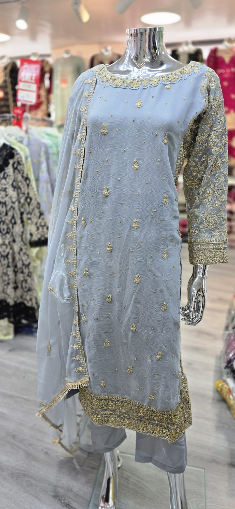 Brit 3 piece chiffon _81042 Pakistani ladies suit B229