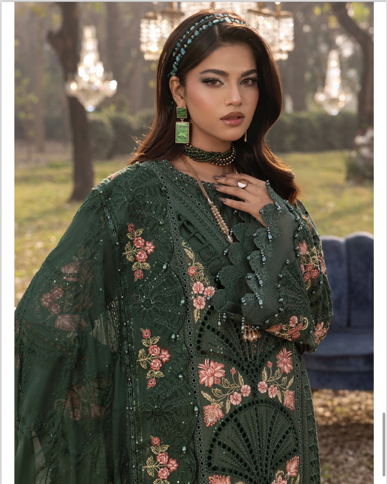 TT 3 piece embroidery lawn _81042 Pakistani ladies suit B219