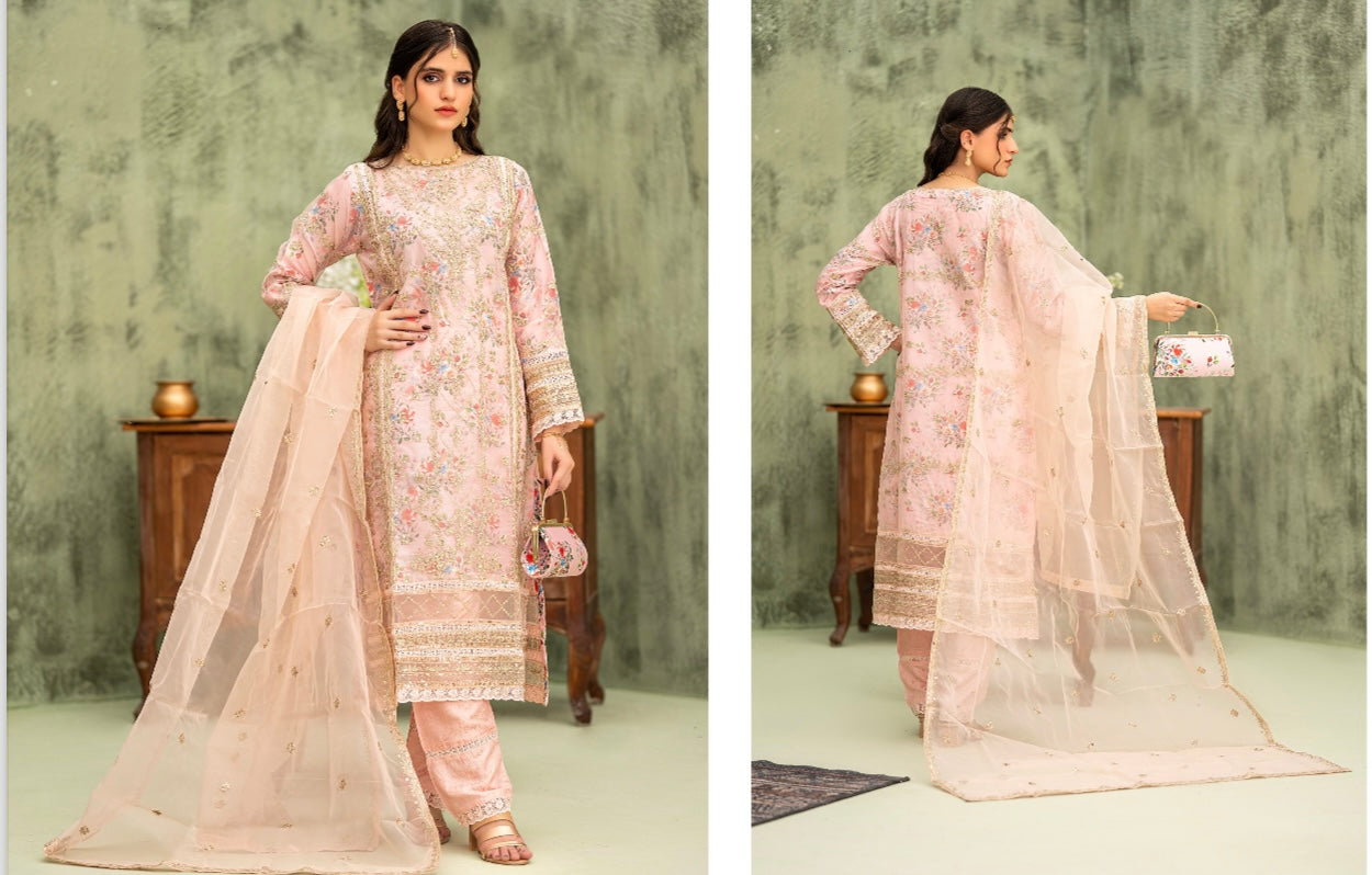 Brit 3 piece luxury organza _81042 Pakistani ladies suit B235