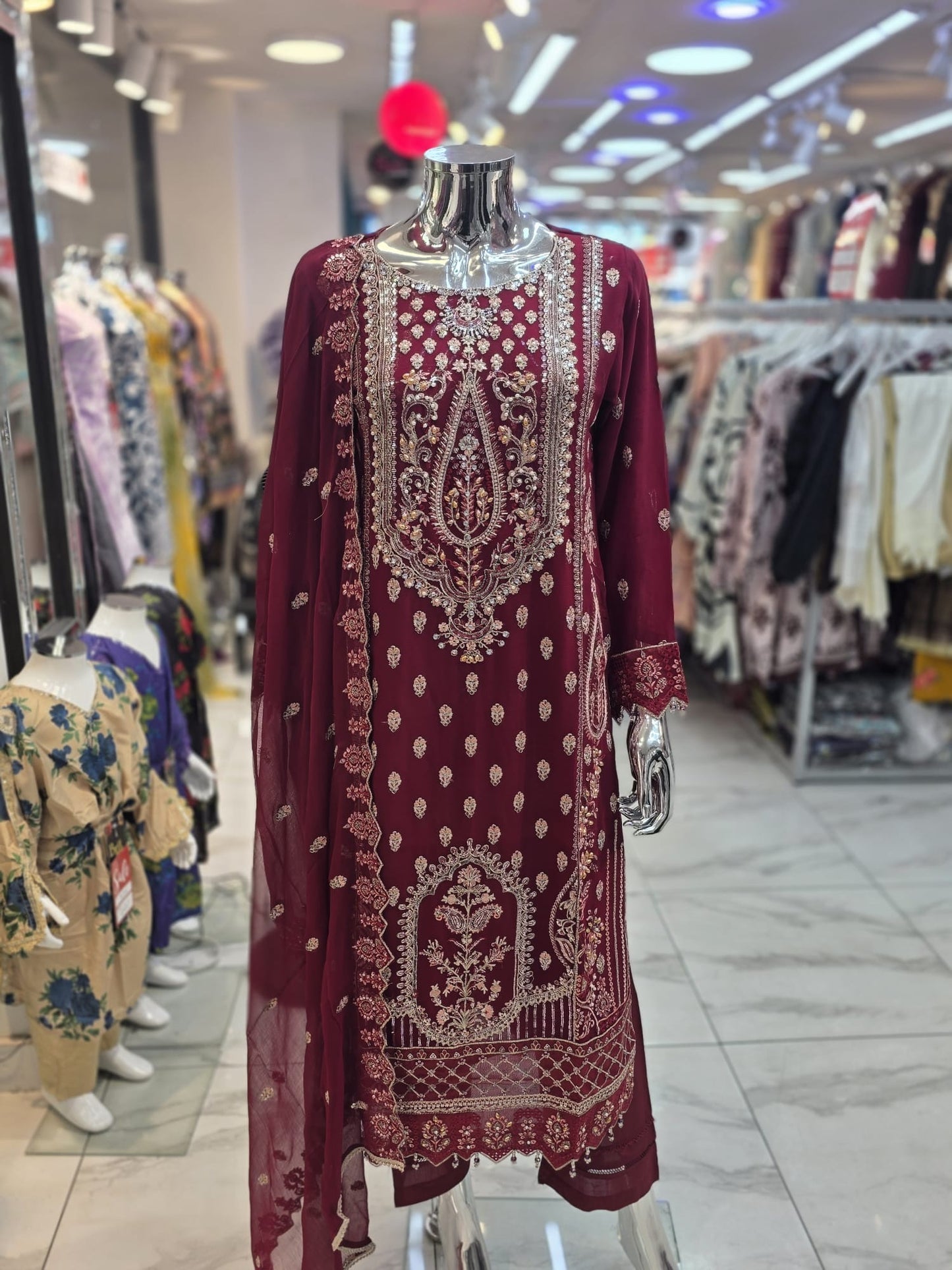 Brit 3 piece luxury chiffon_81042 Pakistani ladies suit B238