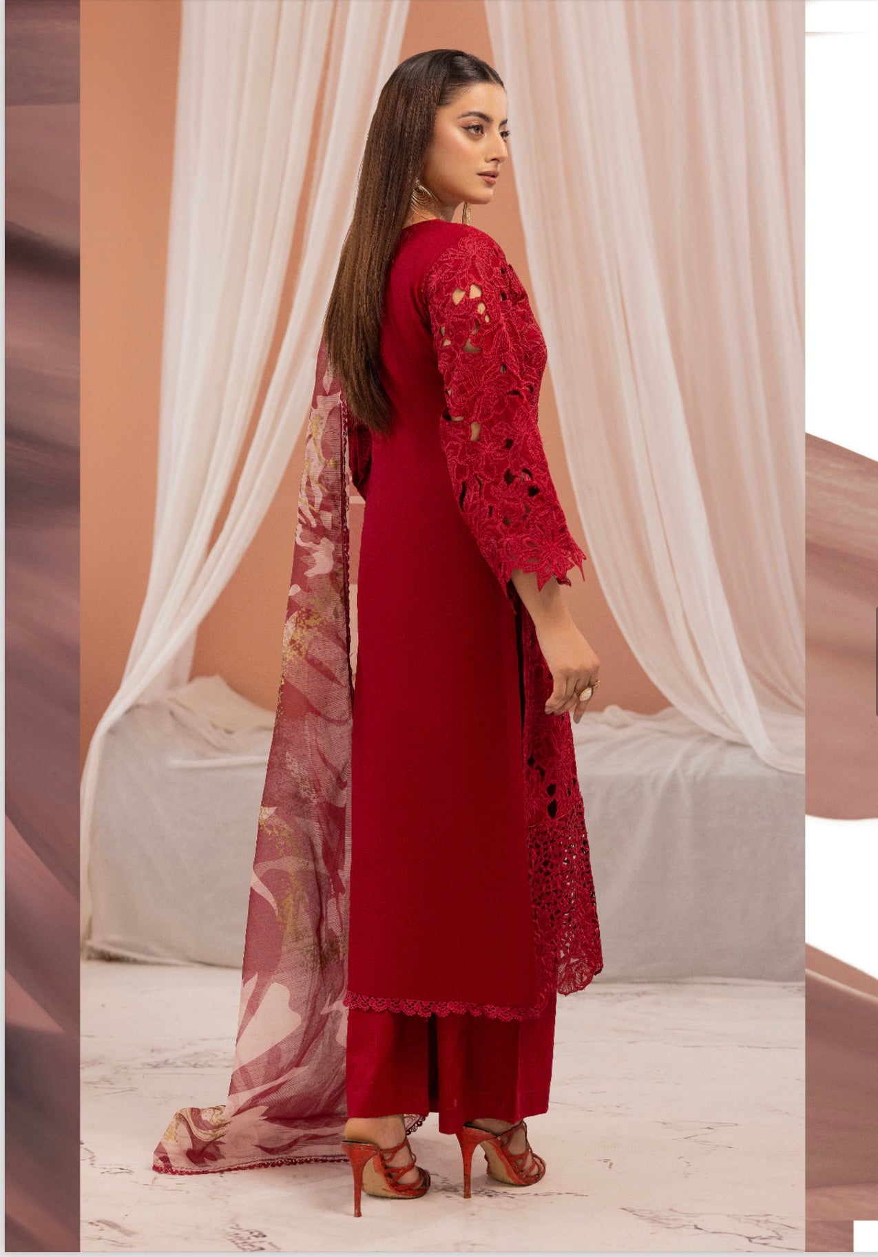 Rang Rasiya inspired 3 piece Chicken kari_7071 ladies suit B51