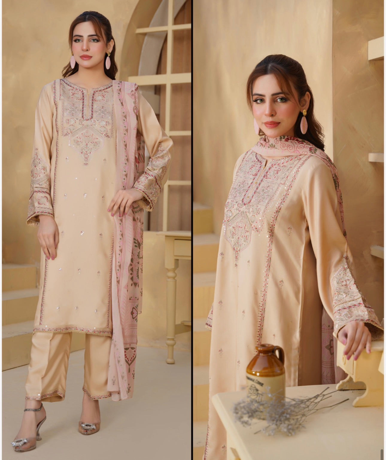 Jasmine 3 piece Viscouse fabric_81042 Pakistani ladies suit B511