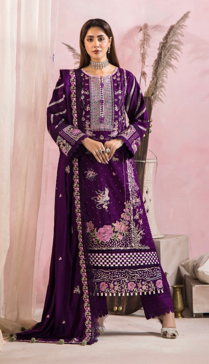 Esha ayesha original 3 piece stitched_7035 Pakistani winter dress