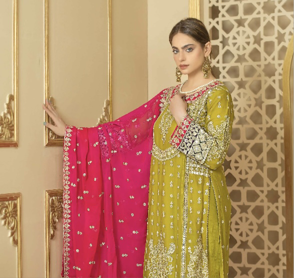 Brit 3 piece chiffon _100130 Pakistani ladies suit B123