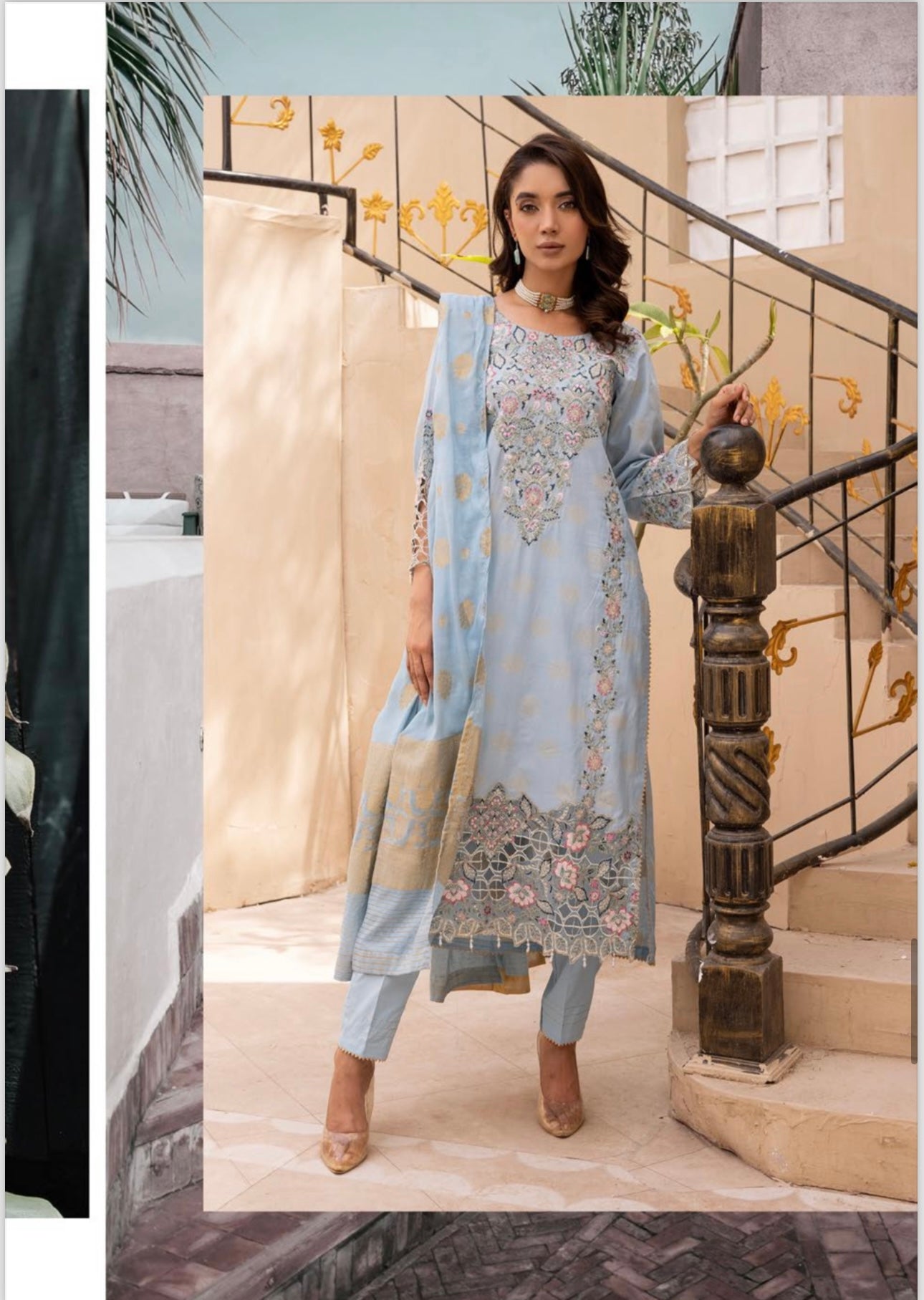 Simrans 3 piece jacquard _8032 Pakistani ladies suit b62