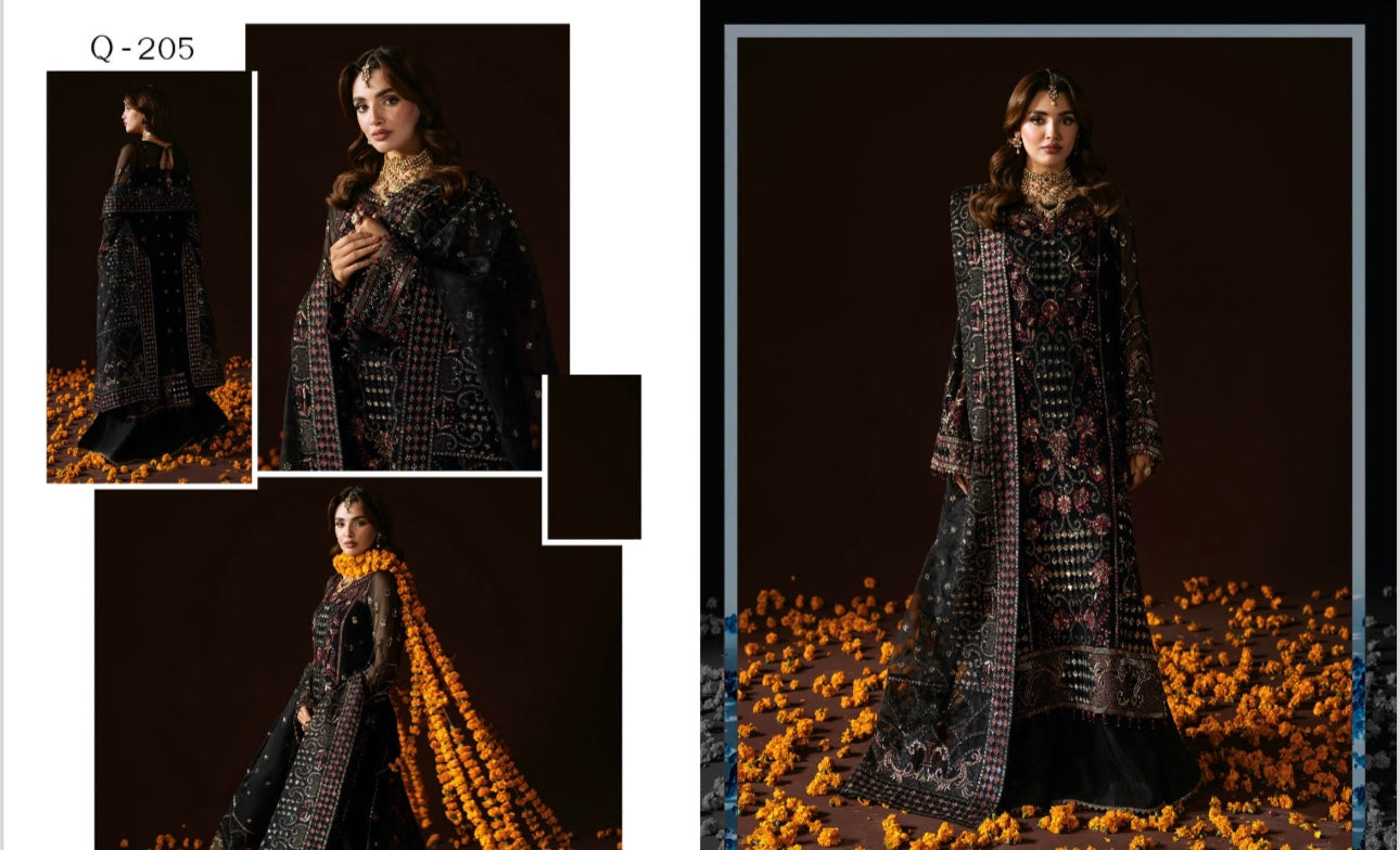 Ramsha 3 piece luxury chiffon _100300 ladies suit B157