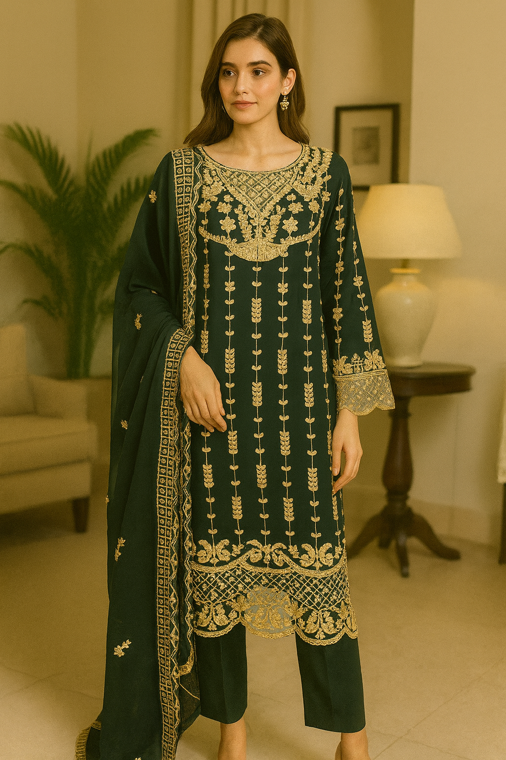 Brit 3 piece chiffon _81042 Pakistani ladies suit B229