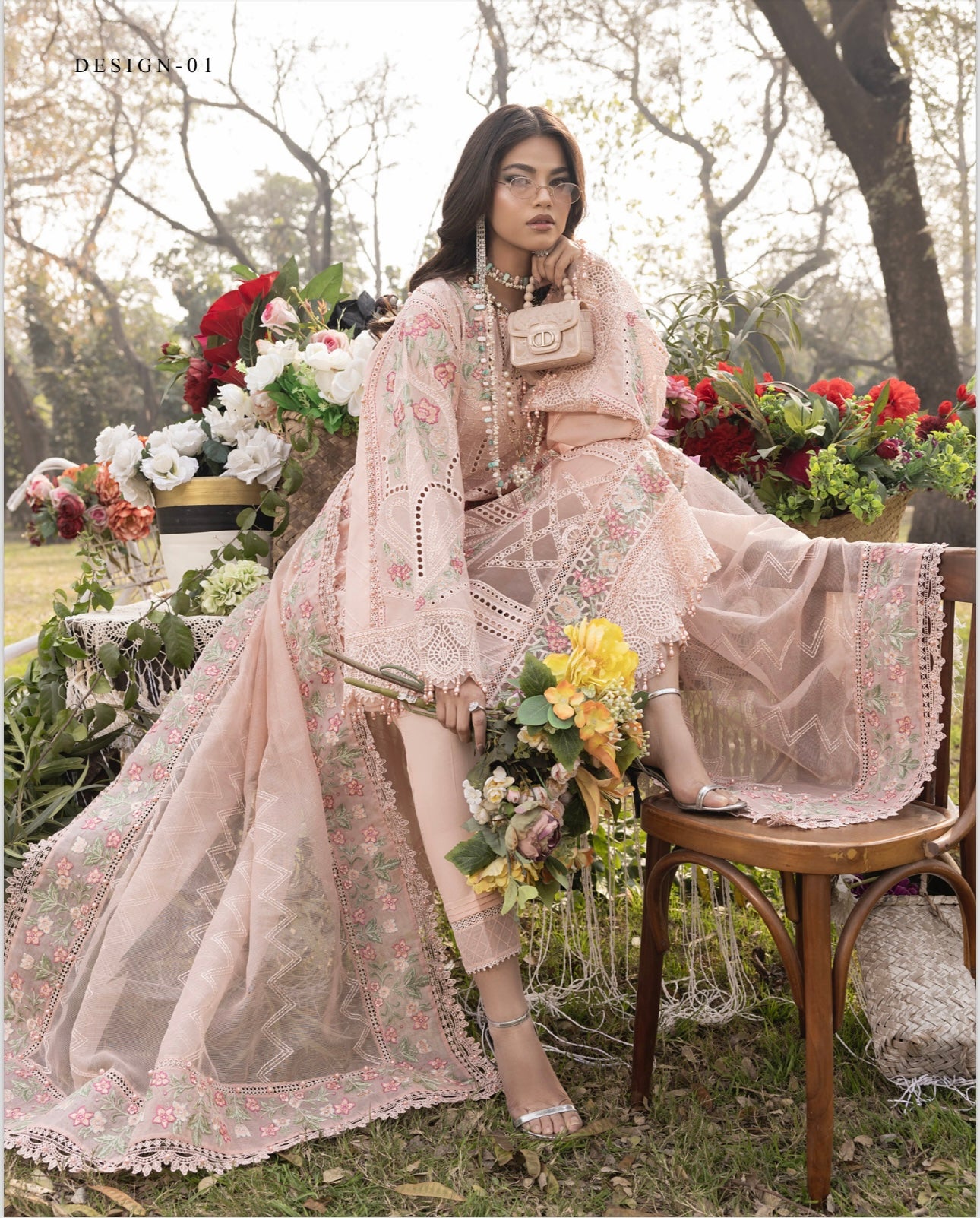 TT 3 piece embroidery lawn _81042 Pakistani ladies suit B219