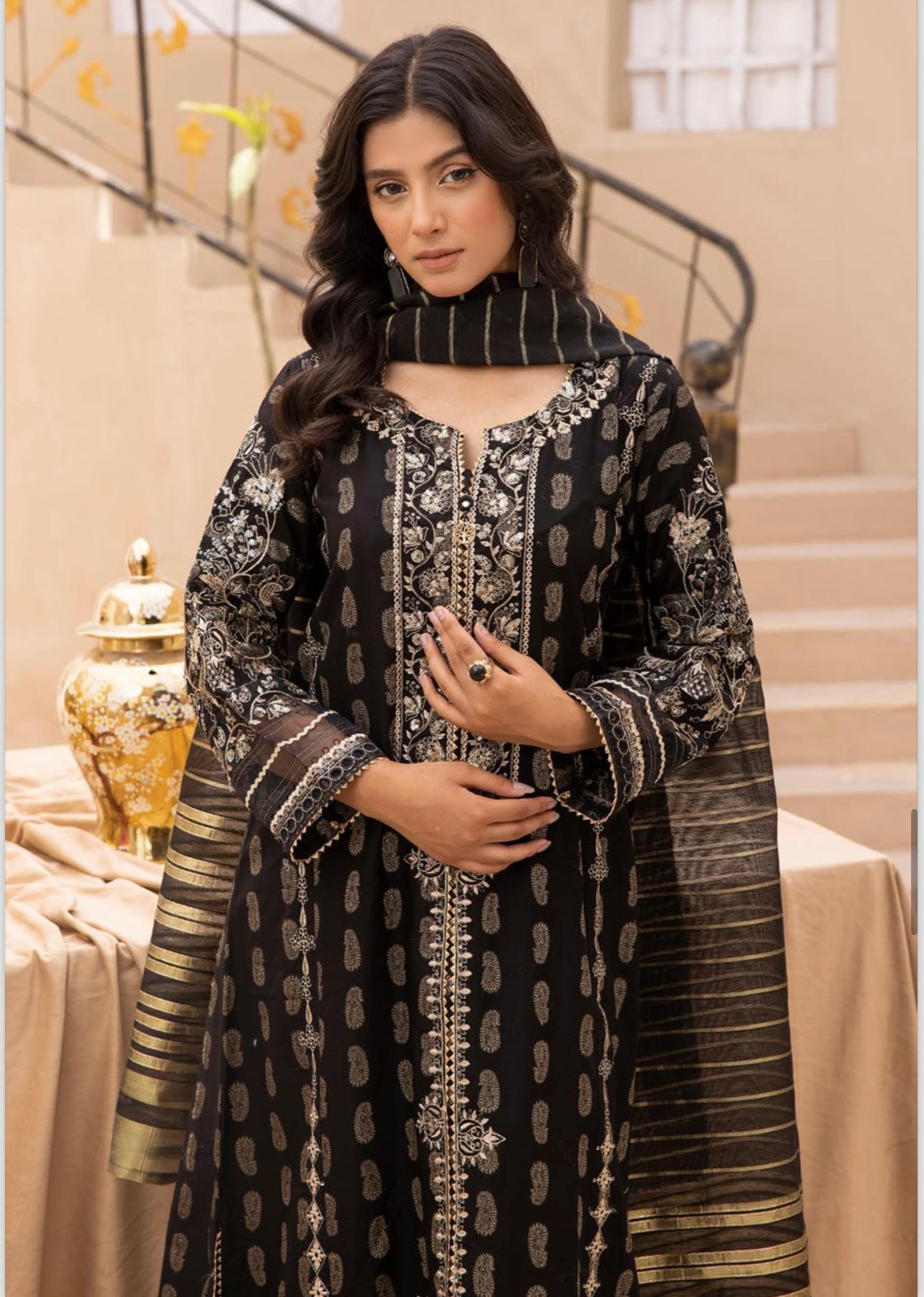 Simrans 3 piece jacquard _8031 Pakistani ladies suit b62