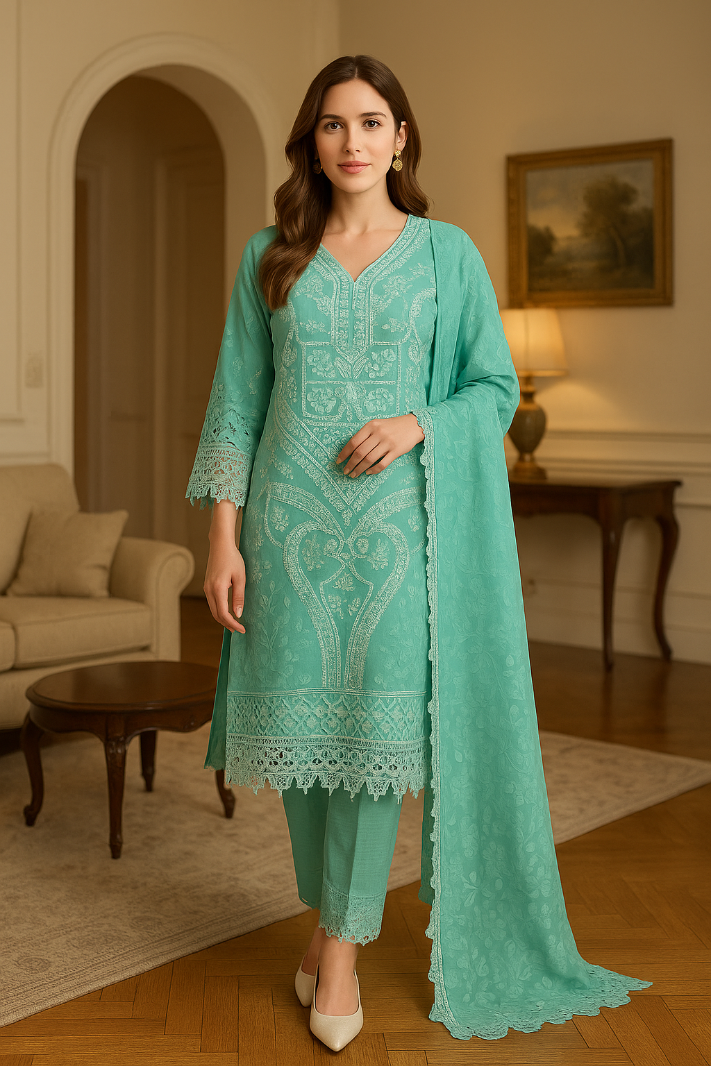 Brit Posh 3 piece linen _81042 Pakistani ladies suit B231