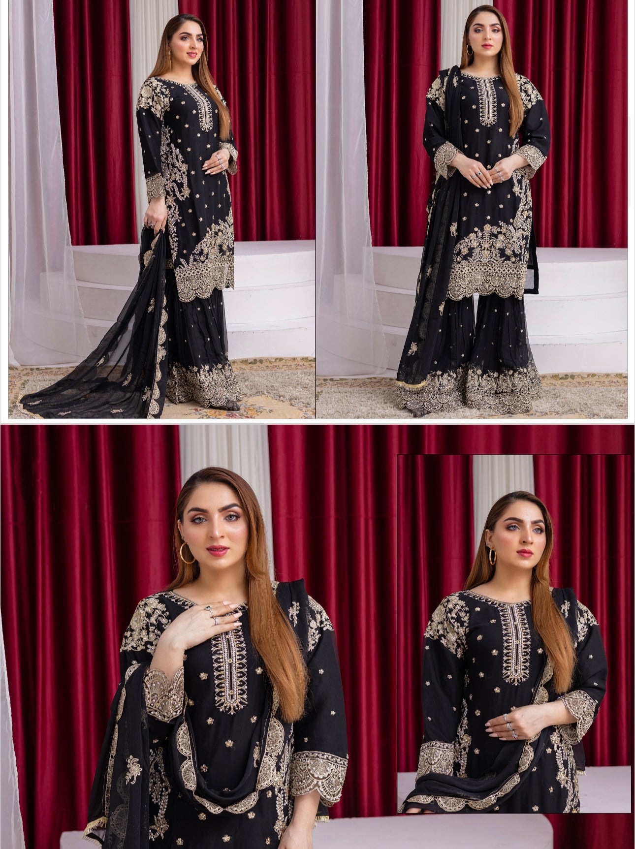 Brit 3 piece luxury chiffon_81042 Pakistani ladies suit B193