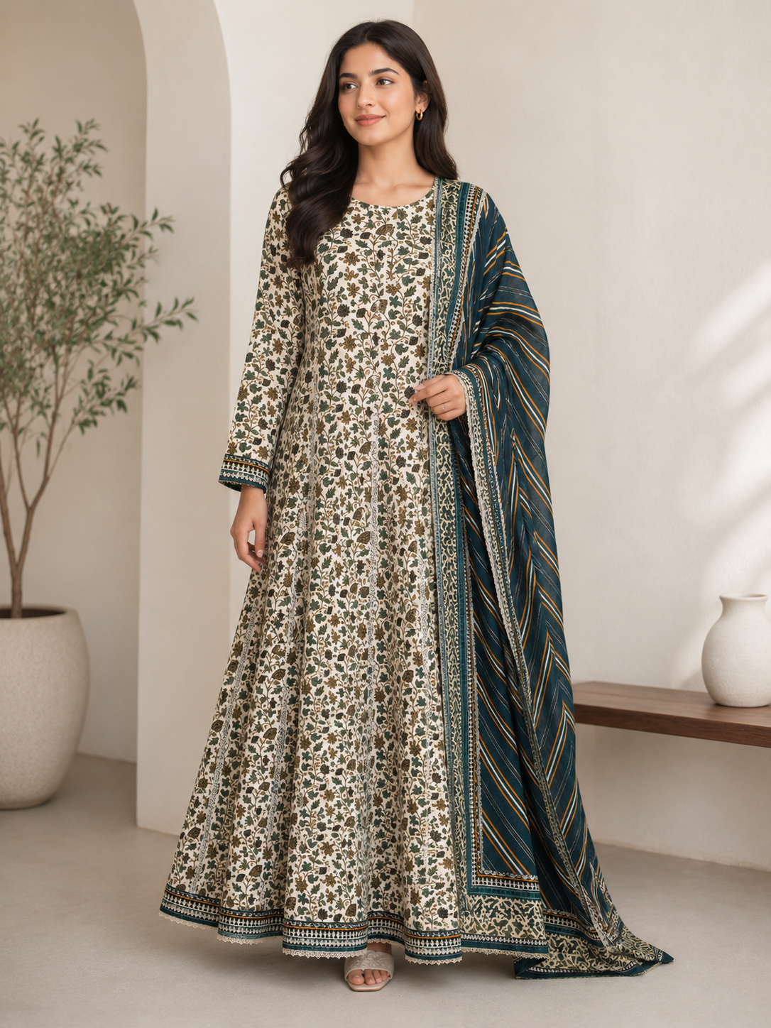 Bin Saeed 3 piece luxury lawn collection ladies dress B671
