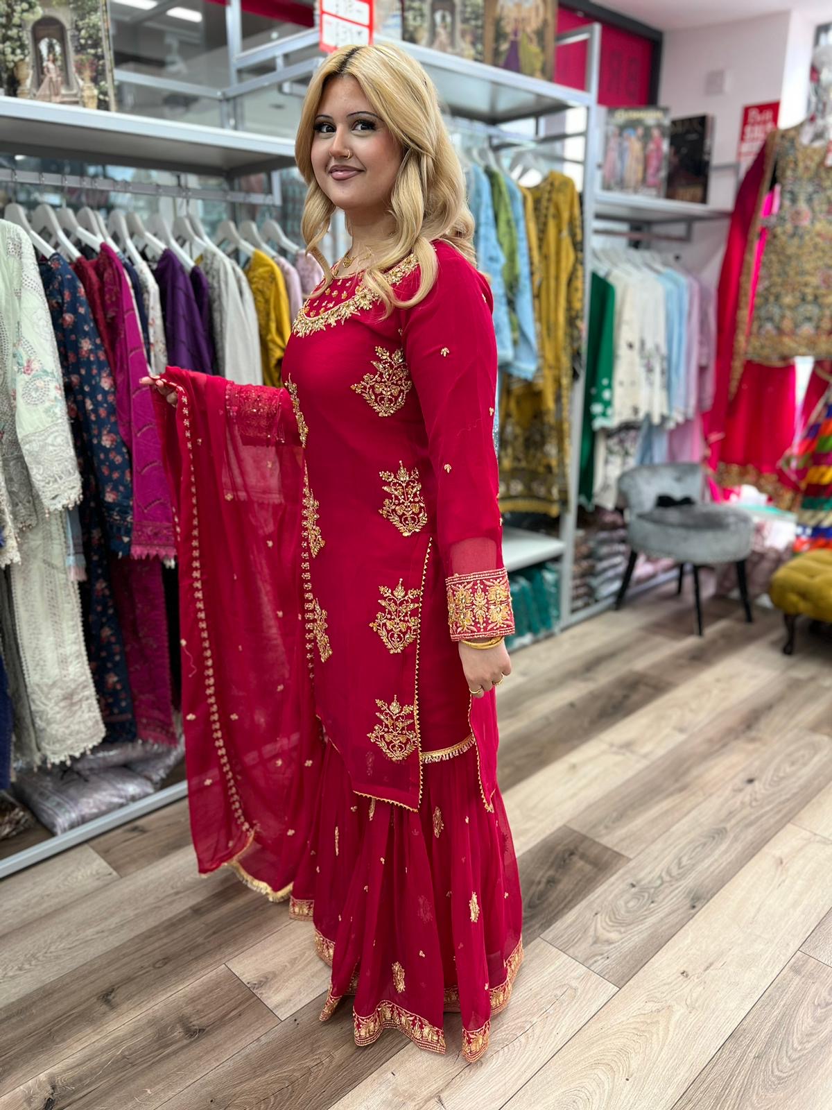 Brit 3 piece luxury chiffon_81042 Pakistani ladies suit B244