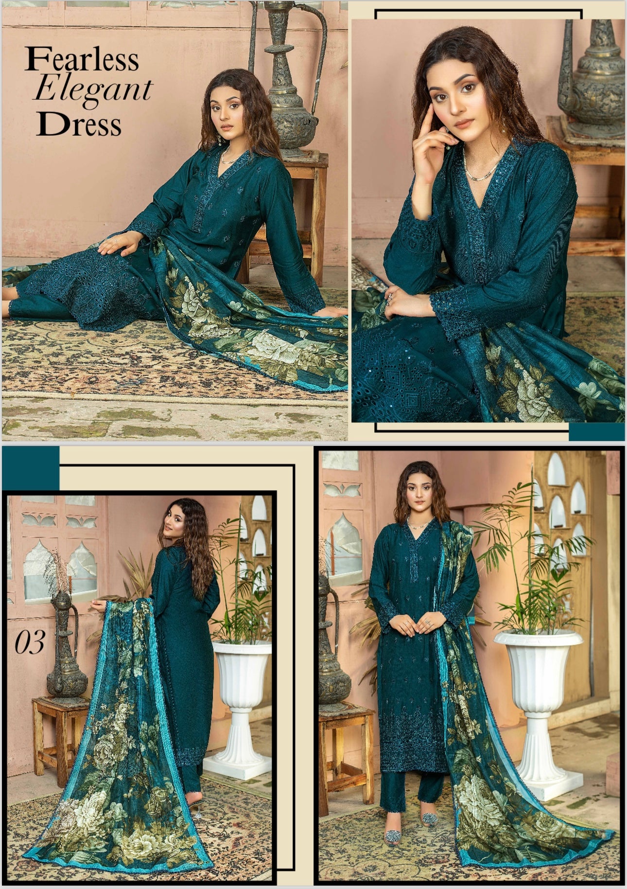 Riwaet 3 piece luxury linen_81042 Pakistani ladies suit B225