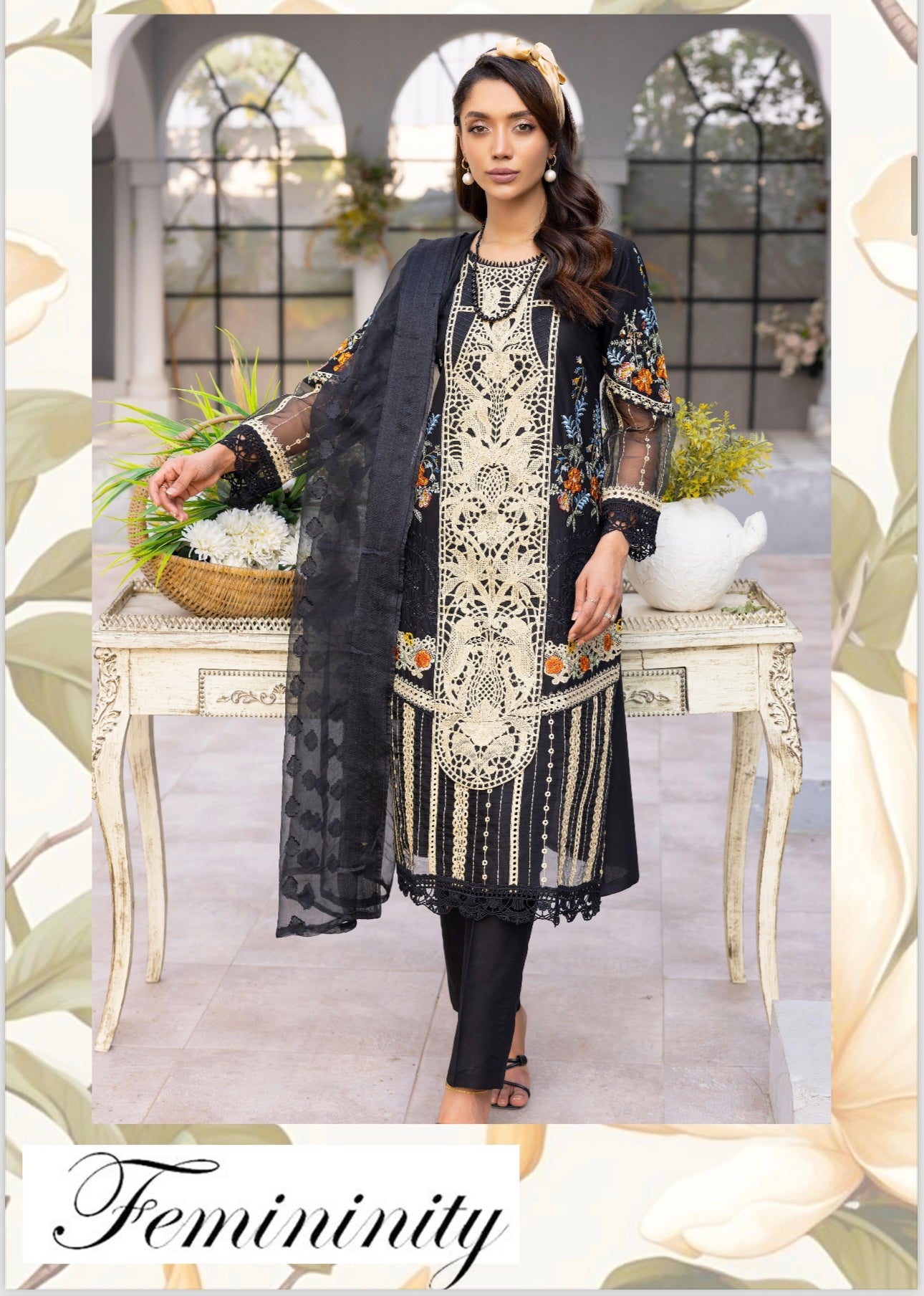 M B inspired fully embroidery_9000 Pakistani ladies suit B79