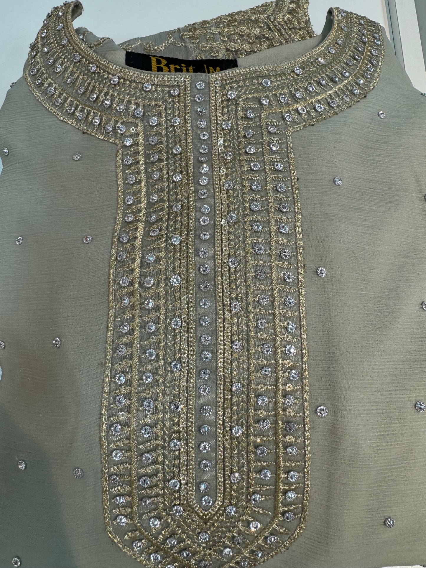 Brit Mother and Daughter 3 piece Chiffon_10028 grey B99