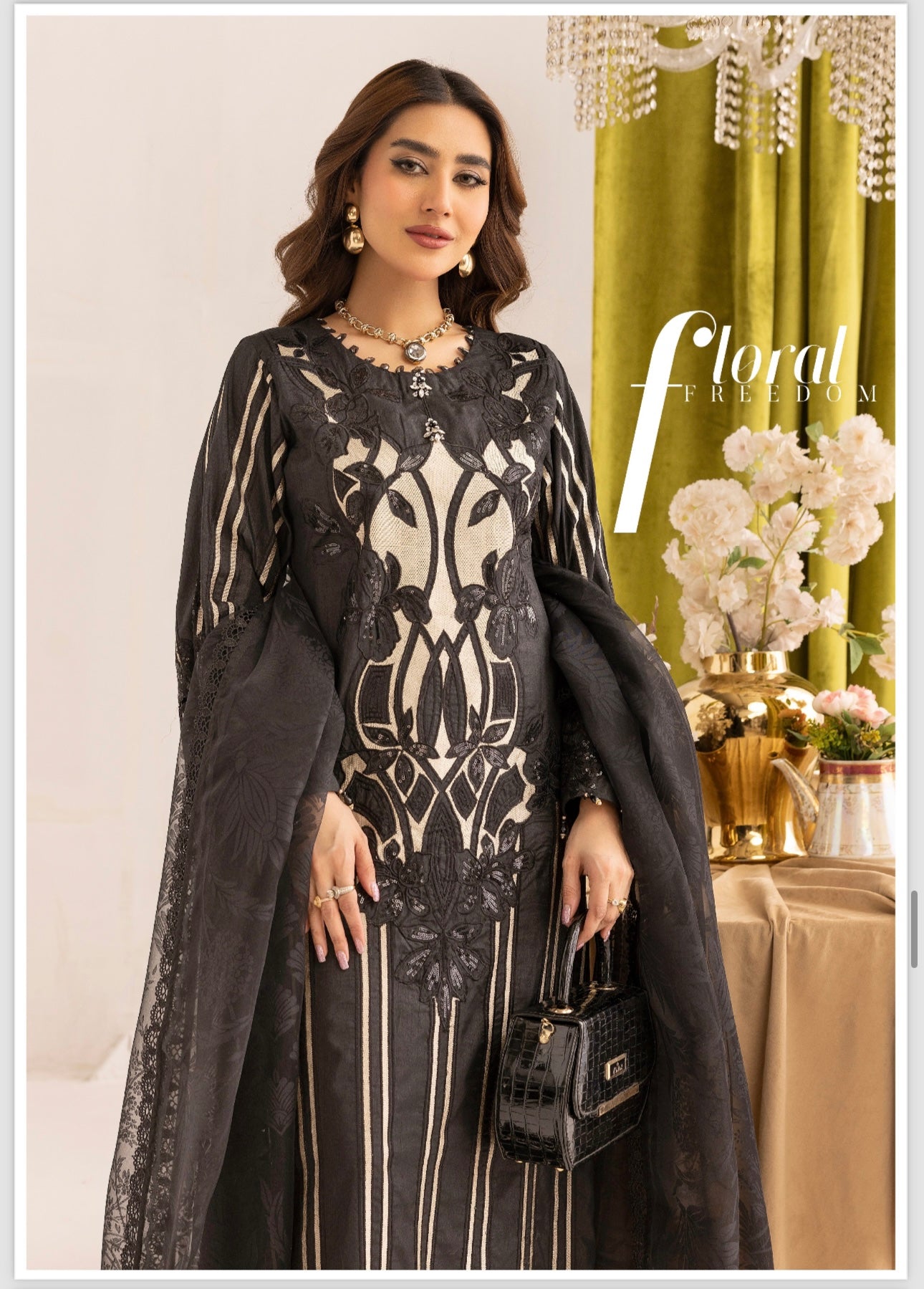 Maria B inspired Mother and Daughter 3 piece silk_10040 B105
