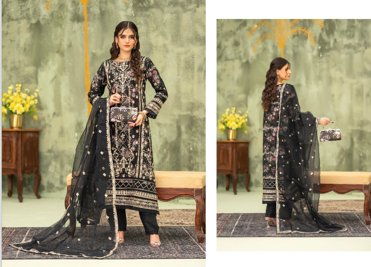 Brit 3 piece luxury organza_81042 Pakistani ladies suit B235