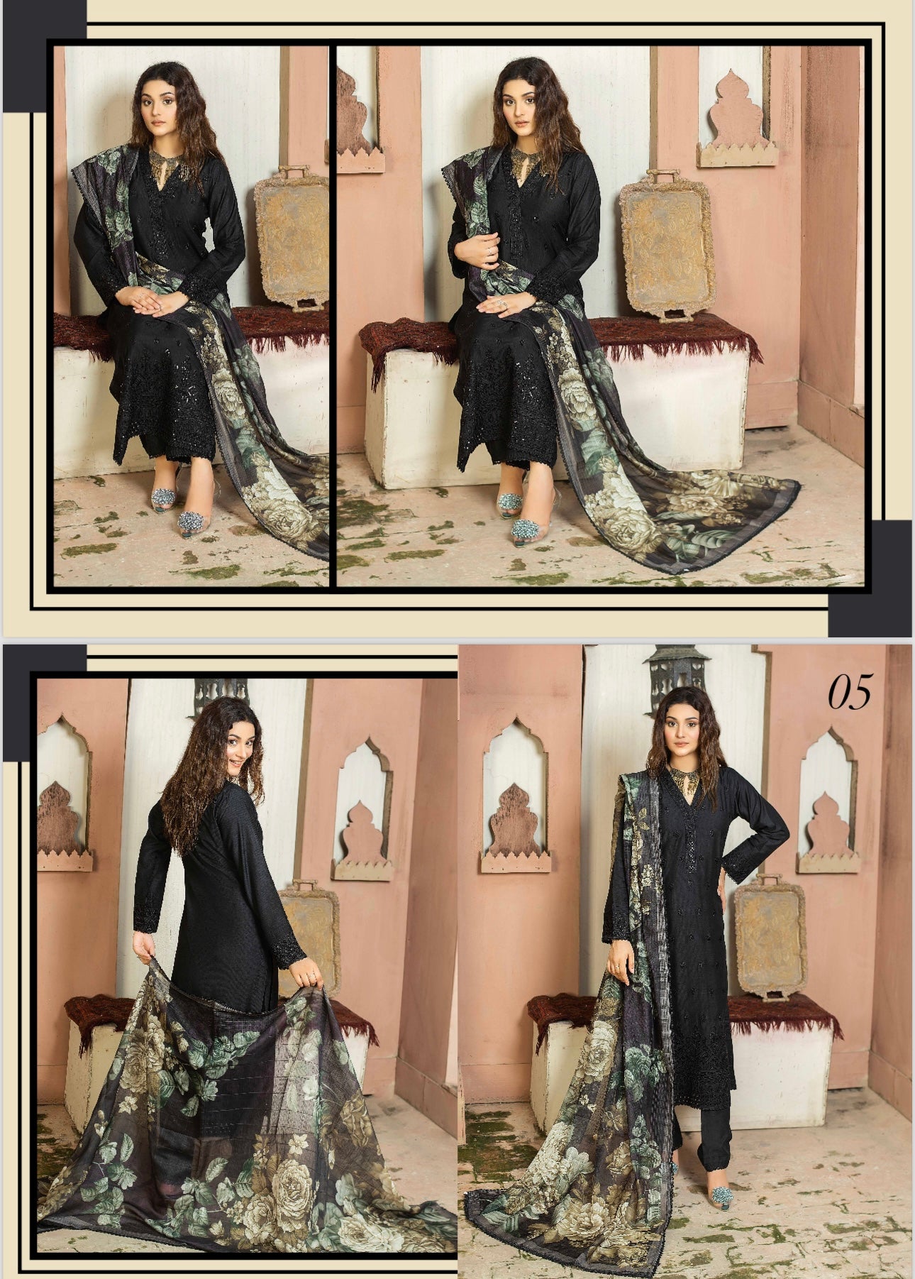 Riwaet 3 piece luxury linen_81042 Pakistani ladies suit B225