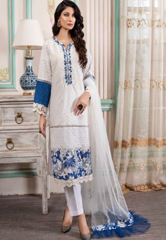 Raniya Designer 3 piece chicken kari _8043 Pakistani suits RCL