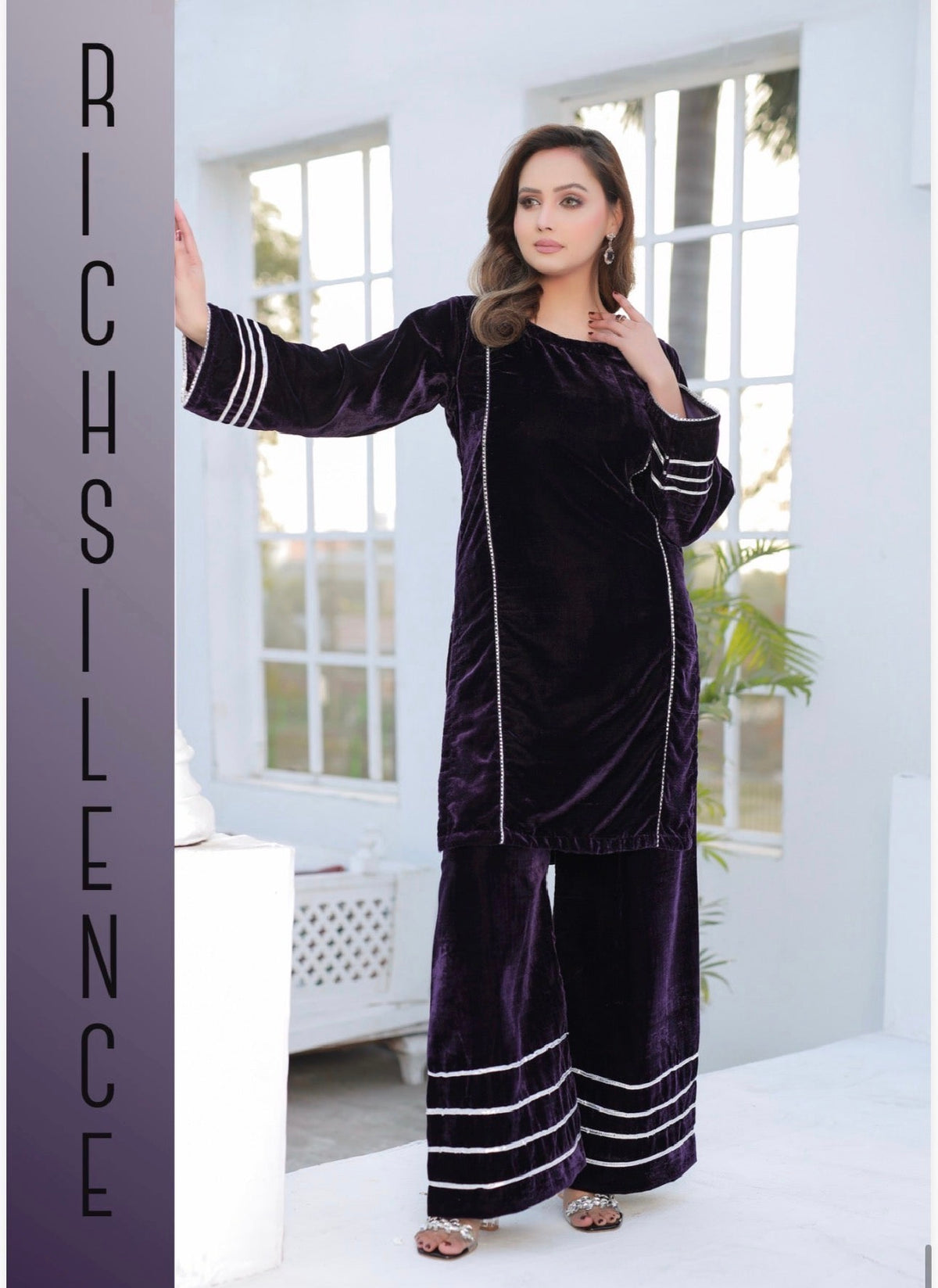 Brit 2 piece winter Valvet_81042 Pakistani ladies suit B836