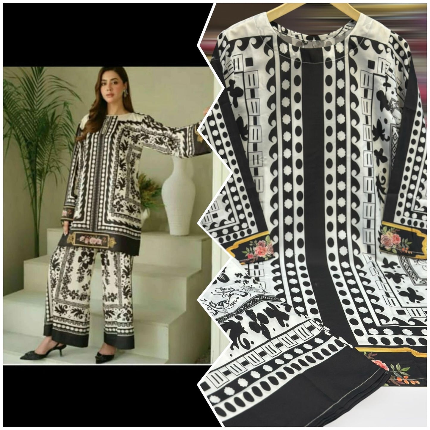 Brit 2 piece silk_100124 Pakistani ladies suit B122