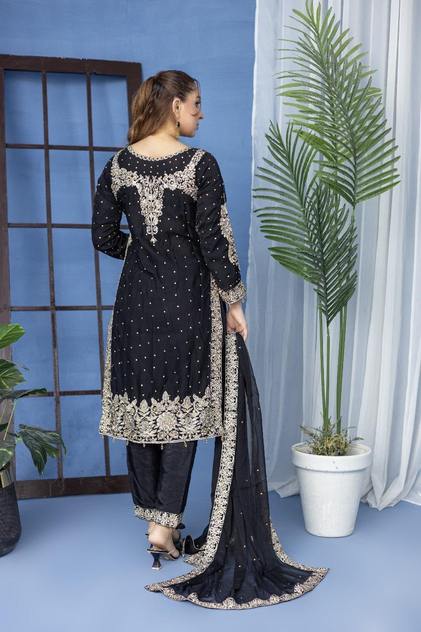 Brit Mother and Daughter 3 piece Chiffon_1000287 black B92