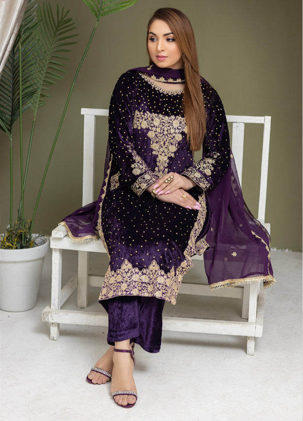 Brit Valvet 3 piece _3020 purple B5