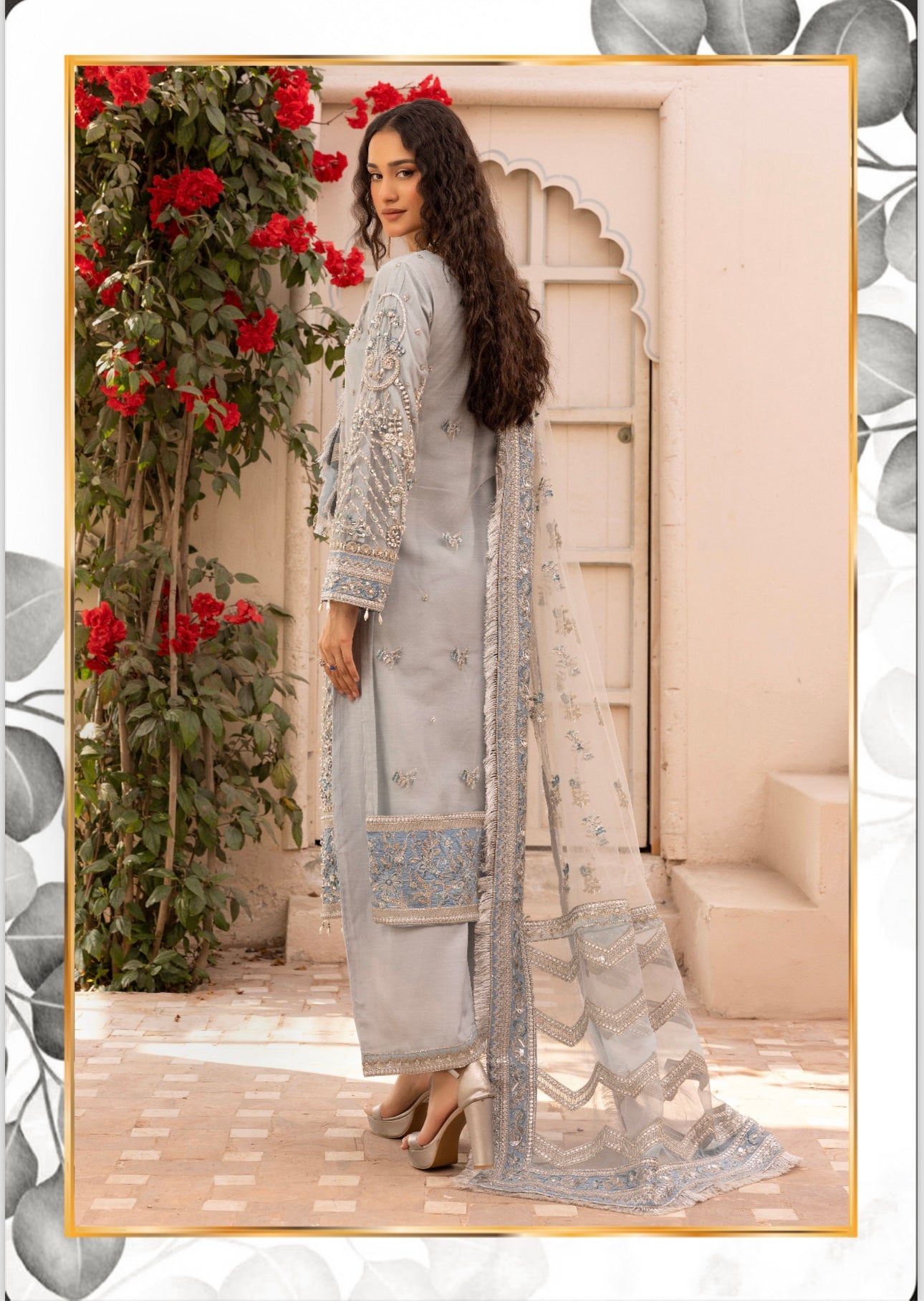 Simrans 3 piece lux wedding wear_100188 Pakistani ladies suit B132