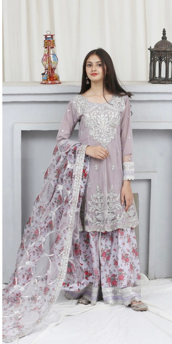 Mother and daughter Brit Net_81045 Pakistani ladies suit B195