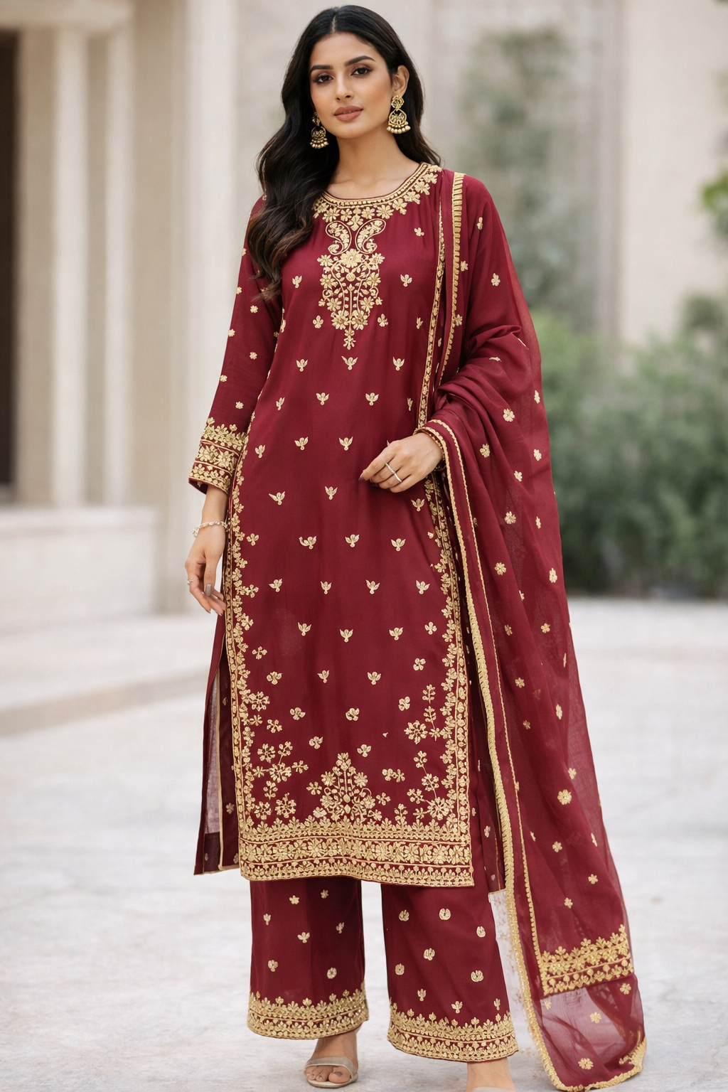 Brit 3 piece chiffon _81042 Pakistani ladies suit B490