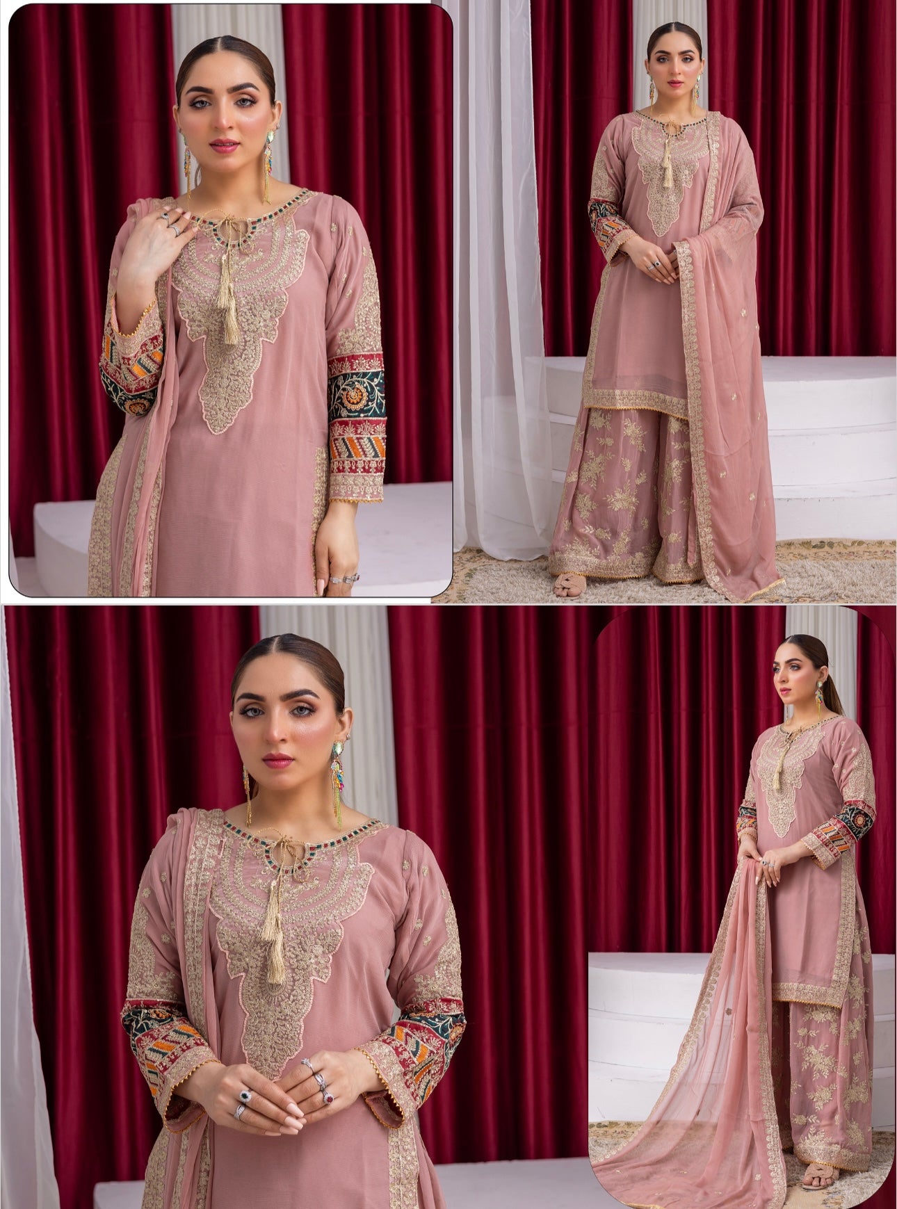 Brit 3 piece luxury chiffon_81042 Pakistani ladies suit B189