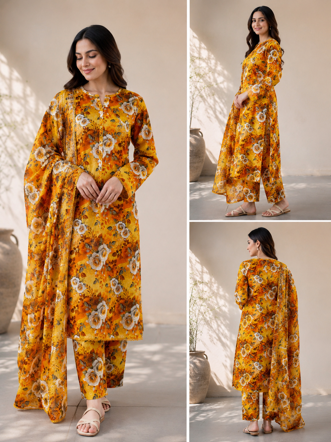 M print inspired 3 piece luxury lawn_81042 Pakistani ladies suit B631