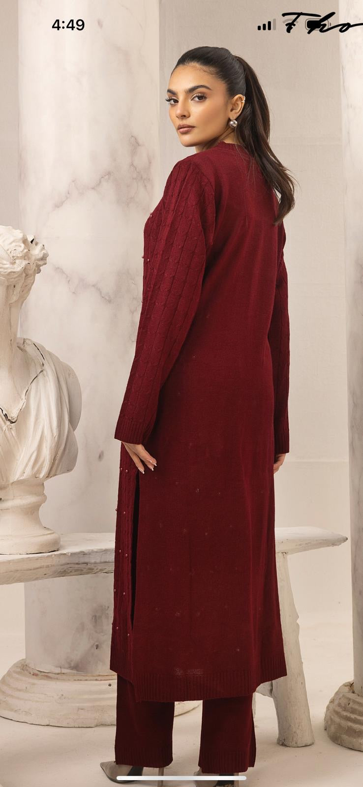 Brit 2 piece modest wear _81042 Pakistani ladies suit black B268