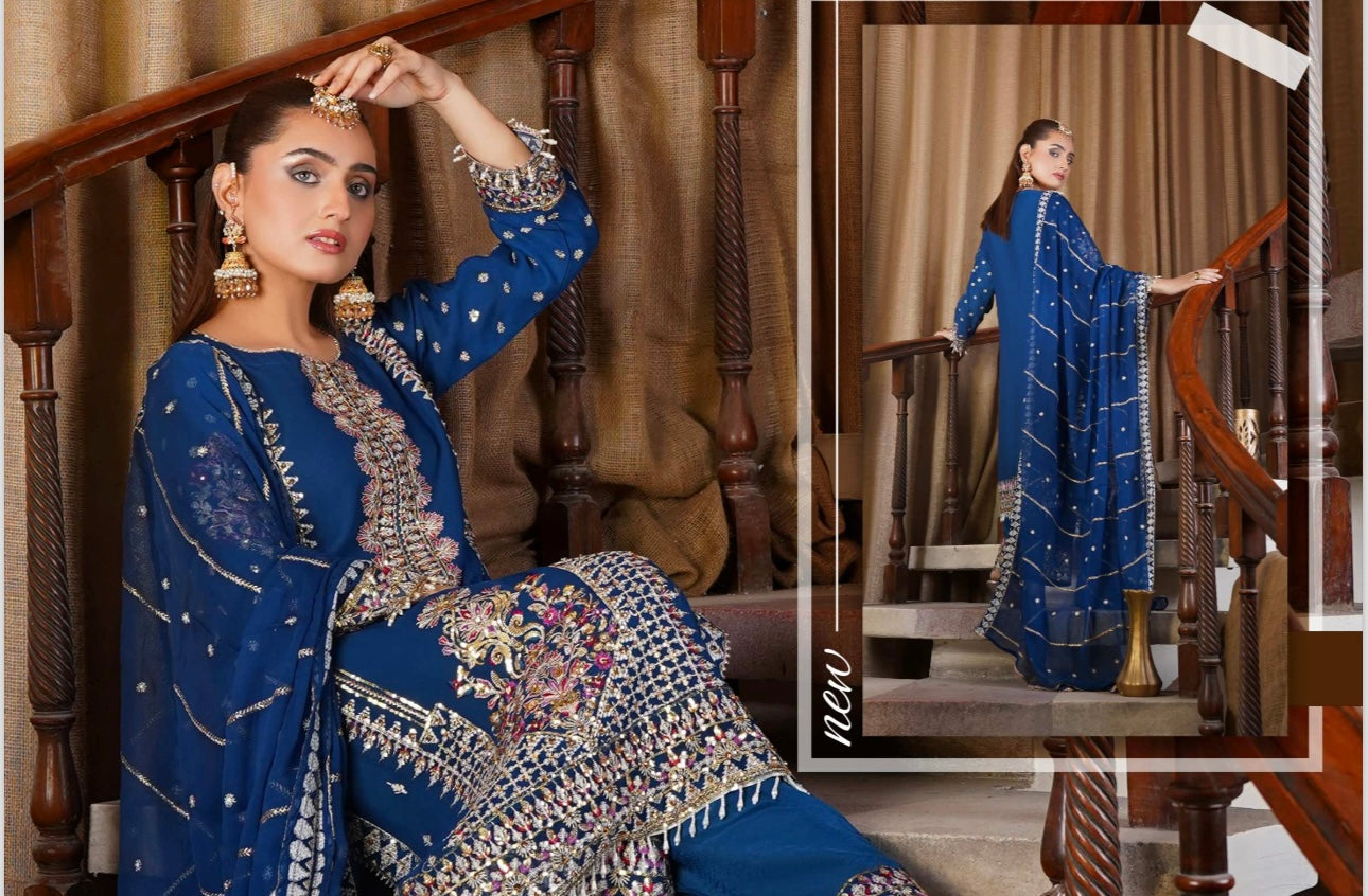 Brit 3 piece luxury Chiffon _10056 B109