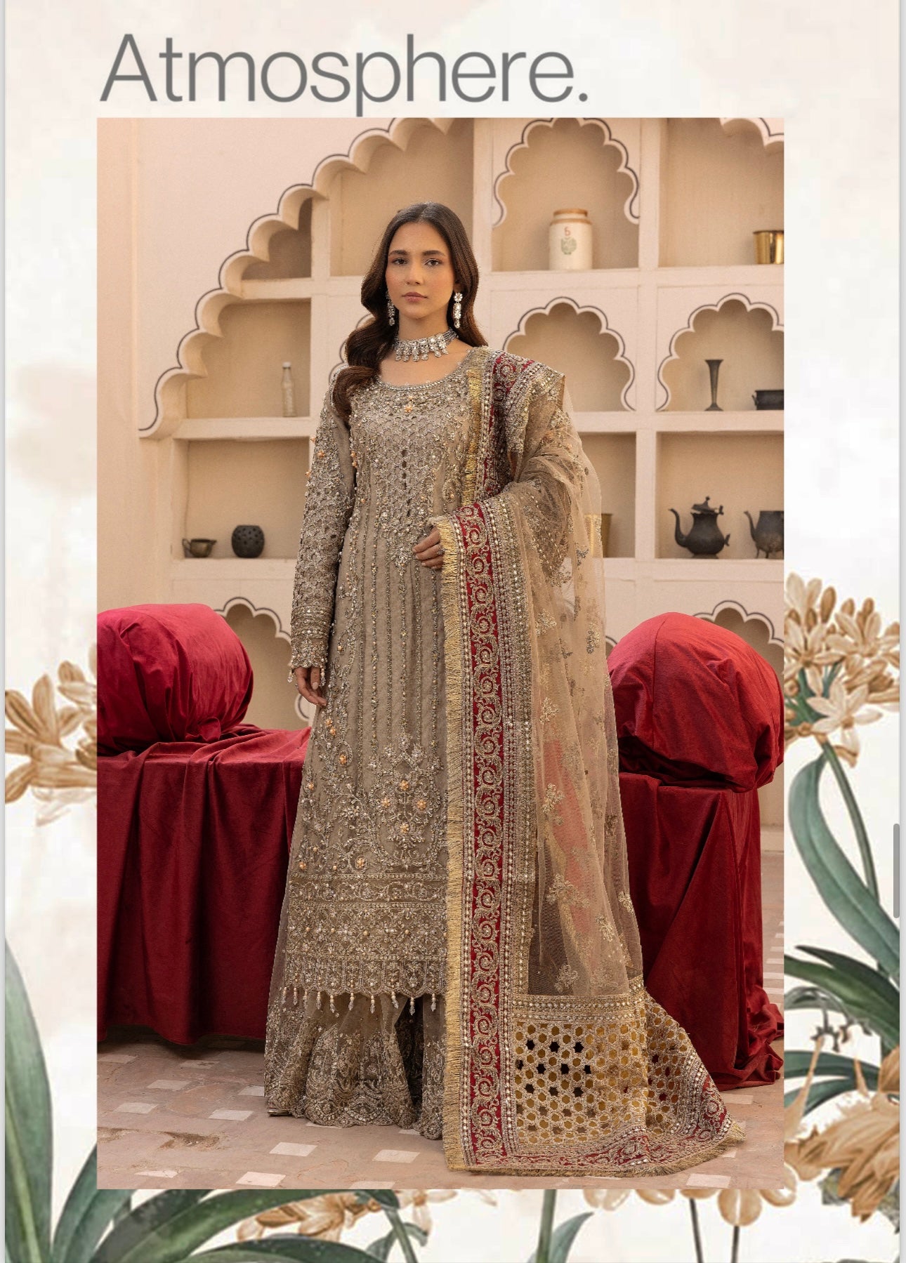 Simrans 3 piece lux wedding wear_100186 Pakistani ladies suit B132