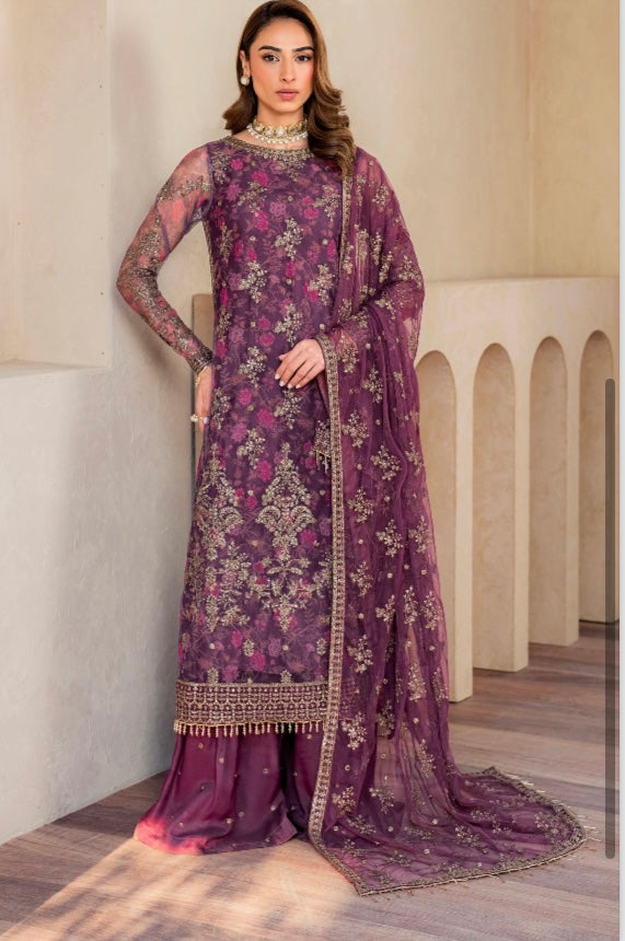Zarif designer embroidery net _8020 Pakistani ladies suit