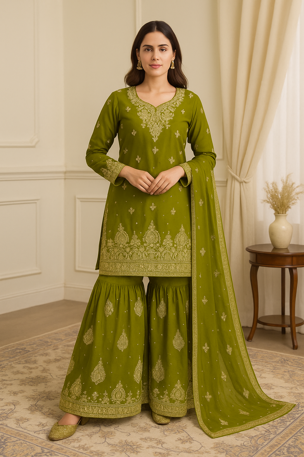 Brit 3 piece luxury chiffon _81042 Pakistani ladies suit B100
