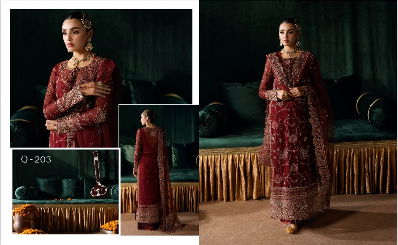 Ramsha 3 piece luxury chiffon _100300 ladies suit B157