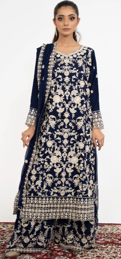 Brit 3 piece luxury chiffon_81042 Pakistani ladies suit B239