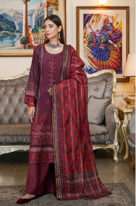 Munira linen 3 piece_1994 Pakistani ladies suit B63