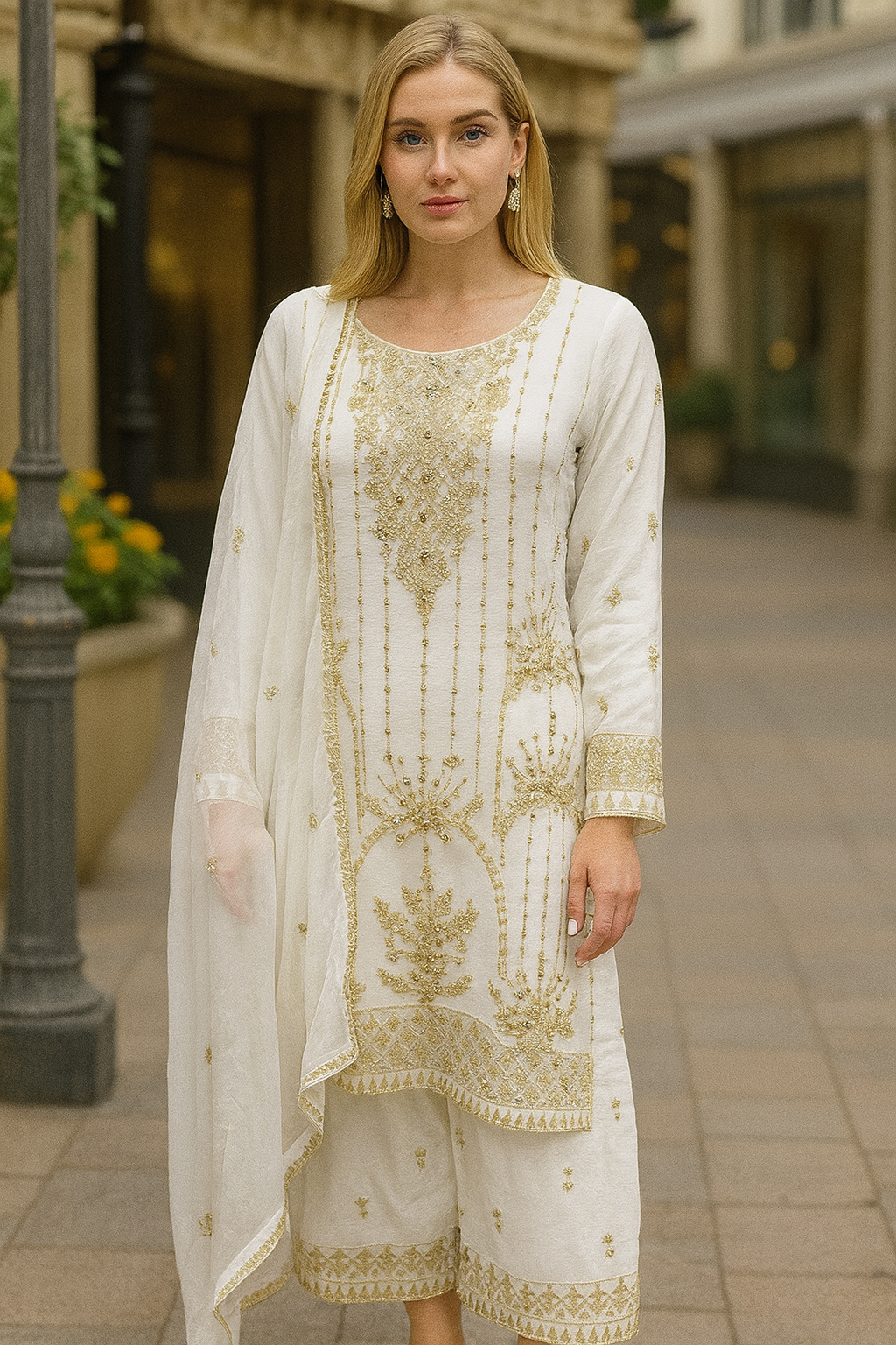 Brit 3 piece chiffon _81042 Pakistani ladies suit B229