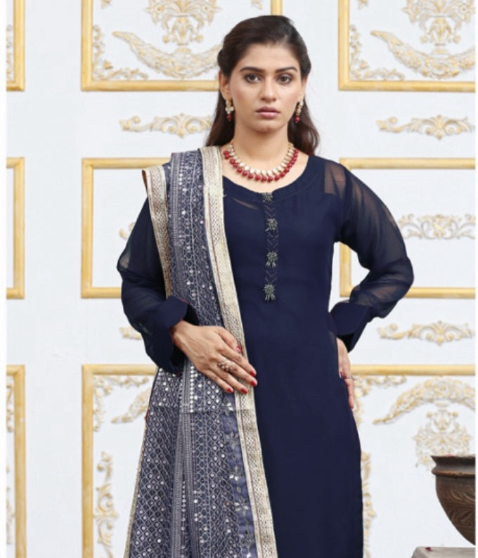 Brit 3 piece chiffon_3079 Pakistani suits B34